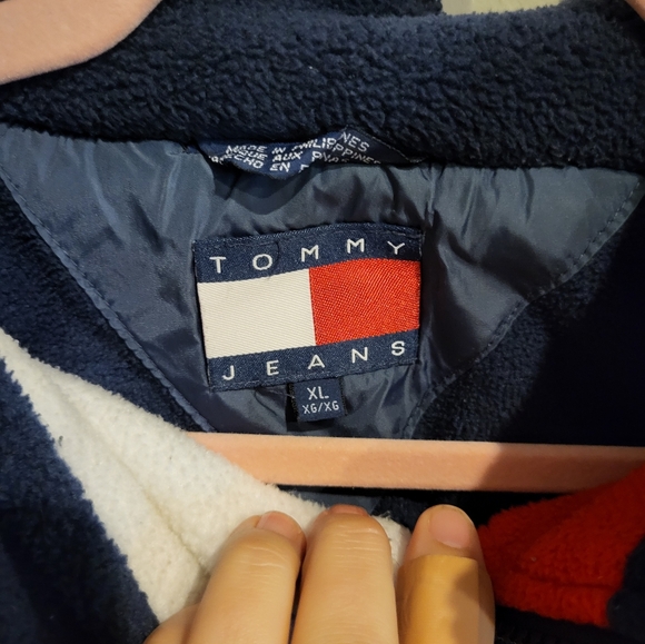 Vintage 90s Tommy Jeans Heavy Wind/Flannel Jacket Size XL - Picture 4 of 4